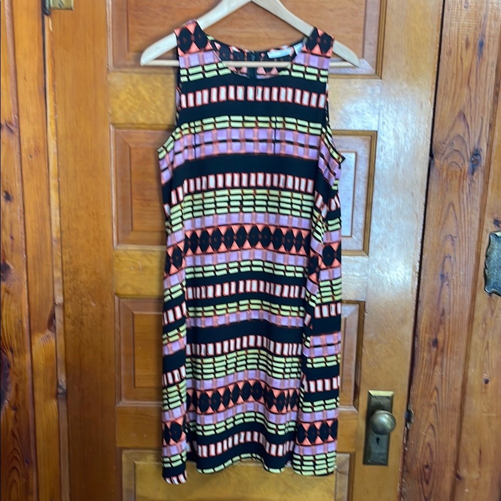 Halogen Black and Pink Mini Dress